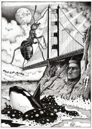 Pont suspendu au-dessus d'un mystère